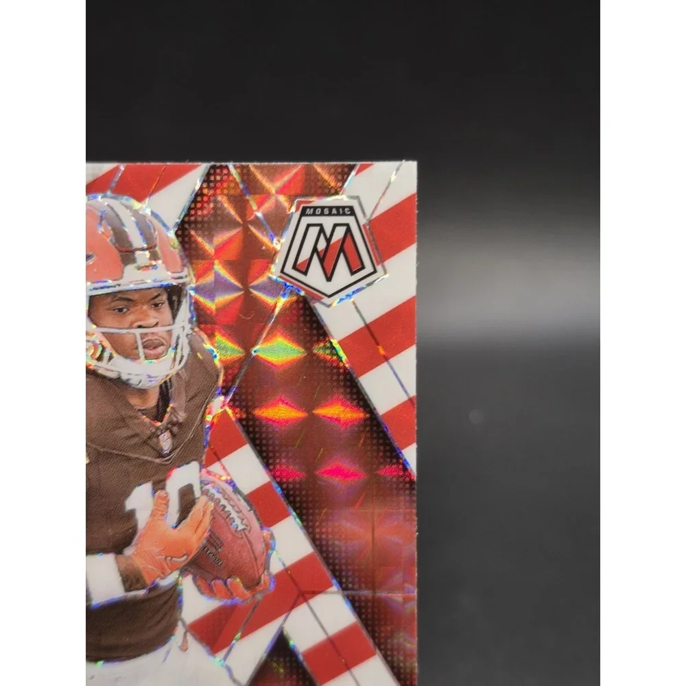 2025 Panini Mosaic Quinshon Judkins #365 Red & White Stripes (RC) Browns SP